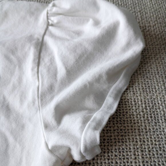 LOVE MOSCHINO White Round Neck Top | Size 8 - Picture 6 of 6